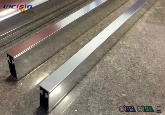 Sliver Mirror Polished Aluminium Profile For Bacony Rail Polished Aluminum Extrusion Profiles