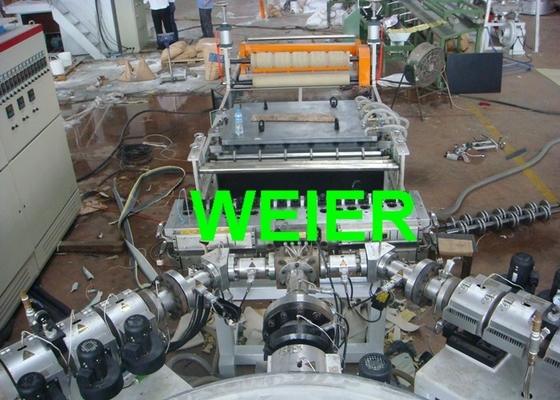 SJSZ-80 / 156 UPVC Roof Sheet Extrusion Line With Middle Layer Foaming